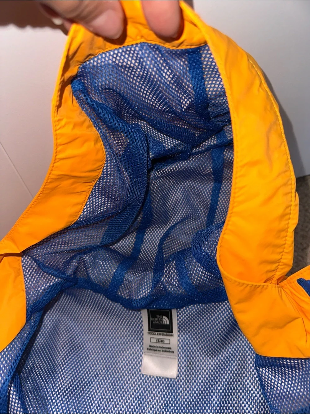 The North Face Kids Orange Hooded Rain Jacket